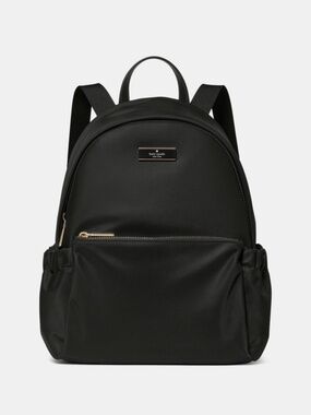 New Kate Spade Carter Nylon Dome Backpack Black KP110 $329